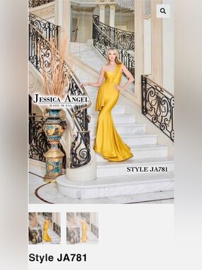 Pre-Loved Jessica Angel One-Shoulder BLACK Evening Gown (SEE ALL PICS)